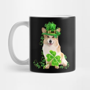 Lucky Corgi Shamrock St Patrick's Day Mug